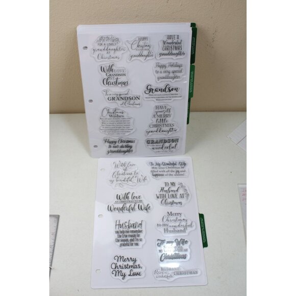 Christmas Polymer Stamp Set Mother Father Sister Brother Grandparents 93599 - Picture 2 of 6